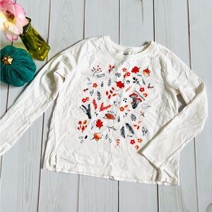 NWOT Gymboree Cotton White Tee with Fall Themes